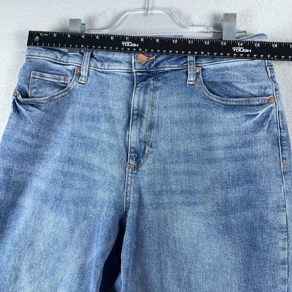 Sonoma High Rise Curvy Straight Jeans Womens Size 14R Denim Stretch Blue - Picture 8 of 12
